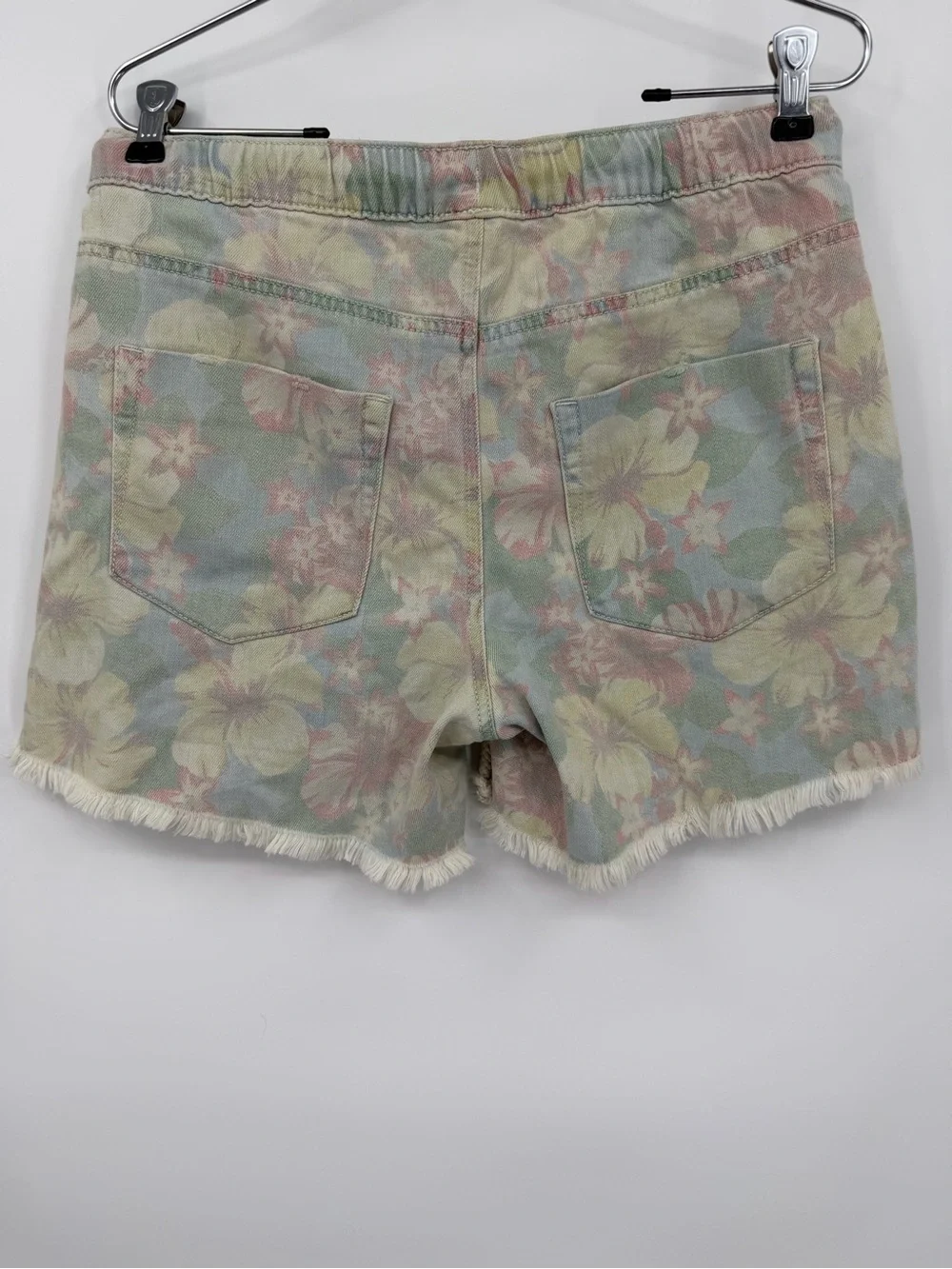 Aerie Pastel Tropical Floral Drawstring Boyfriend Shorts